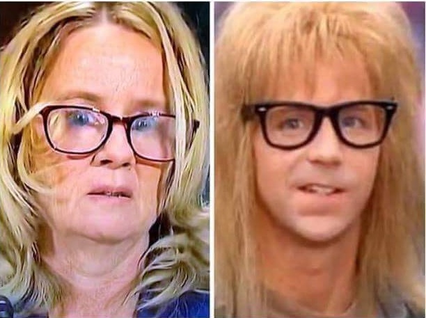 Susan Blasey Ford and Dana Carvey