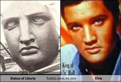 Statue of Liberty and Elvis Presley