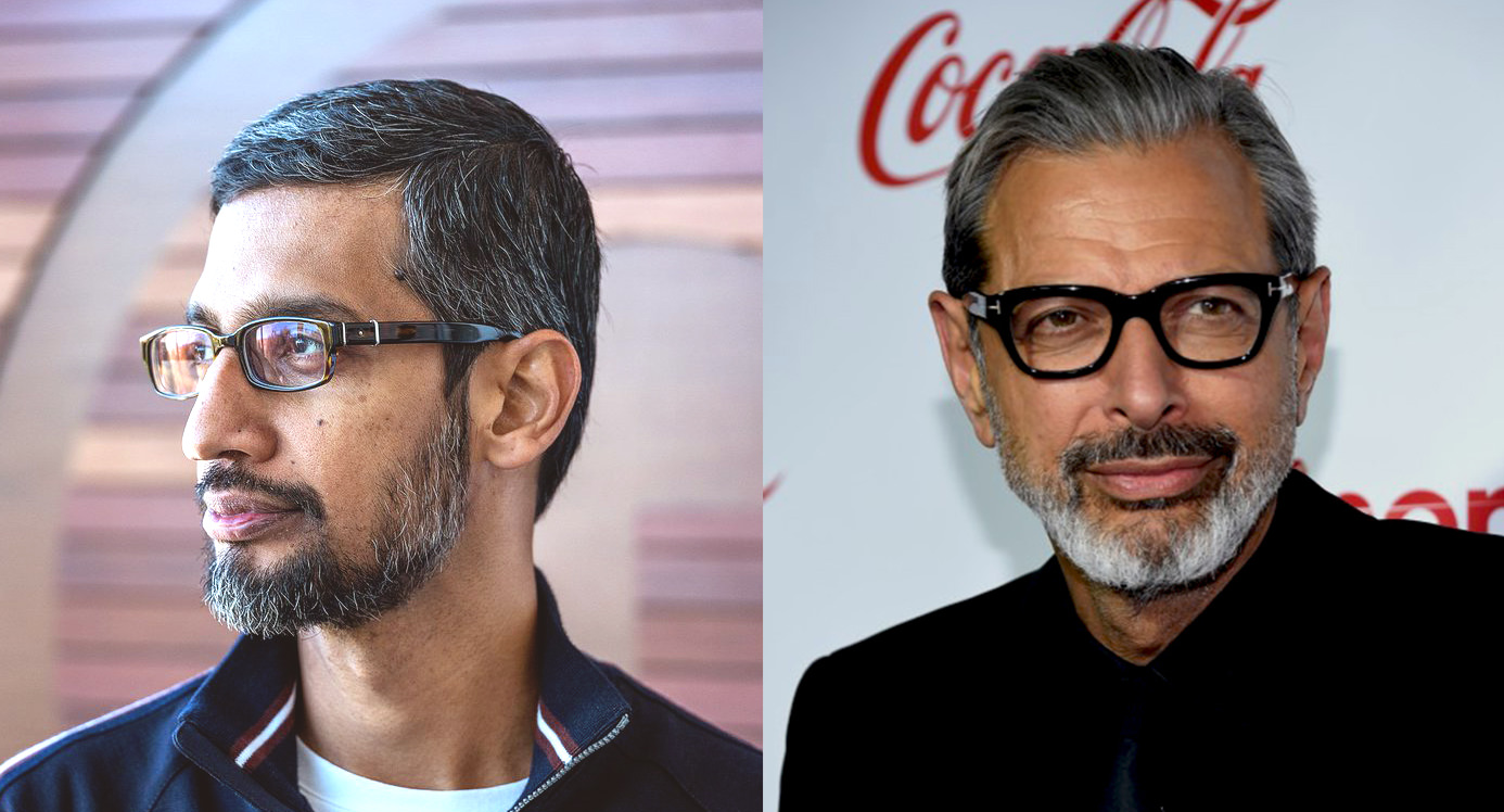 Sundar Pichai and Jeff Goldblum